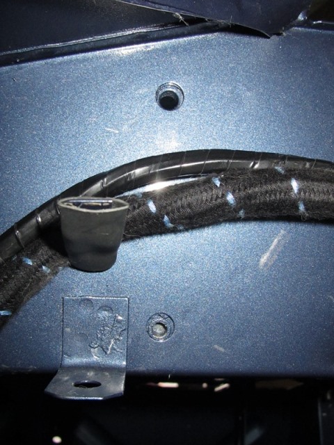 The instructions for the EDIS kit suggested using the LHD steering column bolt holes. The hole looked too small however it was due to a plastic cup being pressed into the hole and then painted over